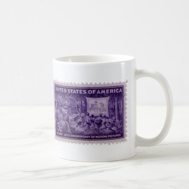 Tasse à café avec ancien timbre-poste (Droite)