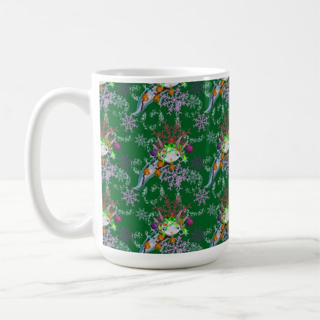 tasse à café avec axolotl festif (Gauche)