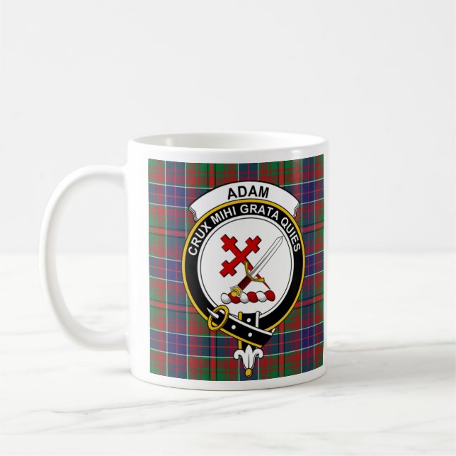 Tasse à café avec badge du clan Adam - Taille 11oz (Gauche)