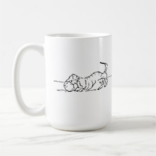 Tasse à café avec chien saucisse en ligne artistiq