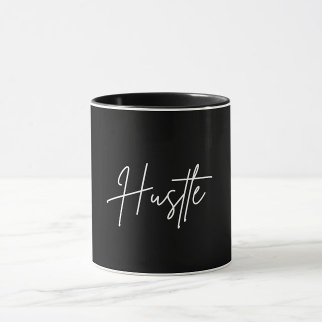 Tasse à café avec citation Hustle (Centre)