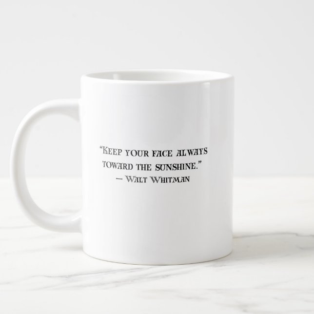 Tasse à café avec citation positive de Walt Whitma (Gauche)