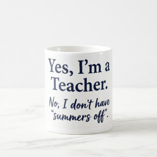 Tasse à café avec citation sarcastique "Pas de vac