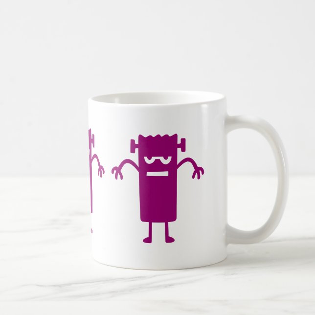 Tasse à café avec clip art Halloween Frankenstein  (Droite)