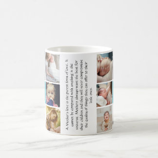 Tasse à café avec collage de 8 photos pour la prem