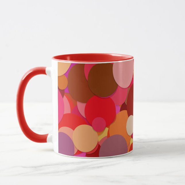 tasse à café avec confettis à point rouge (Gauche)