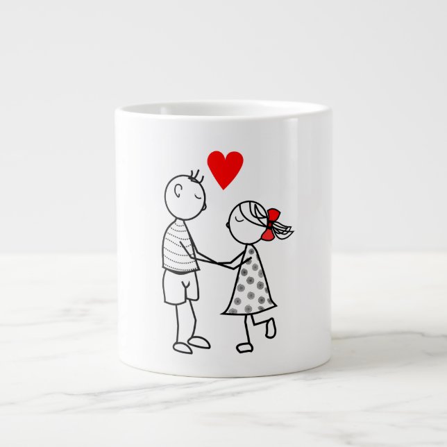 Tasse à café avec couple romantique (Devant)