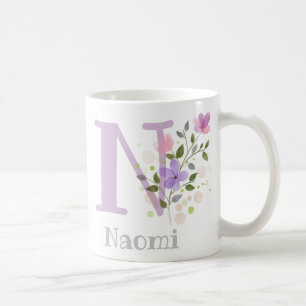 Tasse à café avec décoration florale