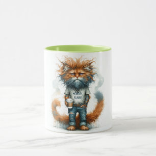 Tasse à café avec design de chaton coquin