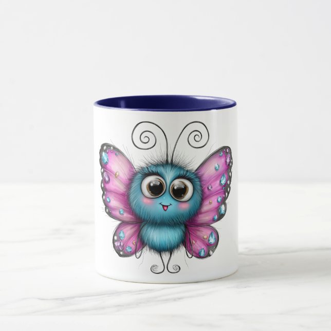 Tasse à café avec design de papillon adorable (Centre)