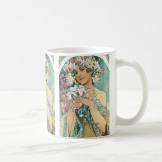 Tasse à café avec design Mucha