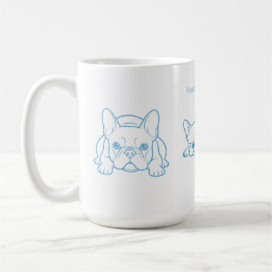 Tasse à café avec dessin minimaliste de Bouledogue