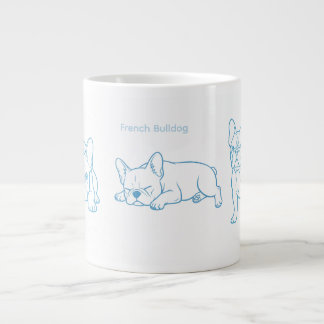 Tasse à café avec dessin minimaliste de Bouledogue