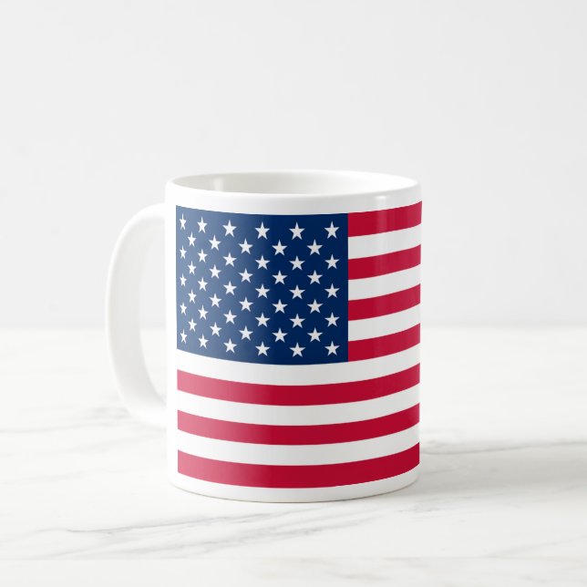 Tasse à café avec drapeau américain (Devant gauche)