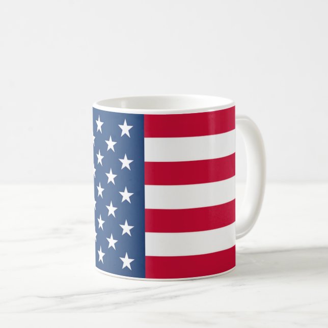 Tasse à café avec drapeau américain patriotique (Devant droit)
