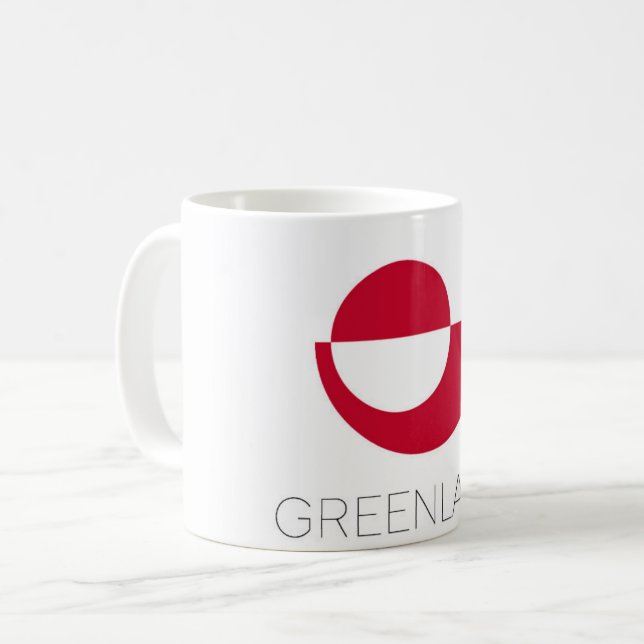 Tasse à café avec drapeau du Groenland (Devant gauche)