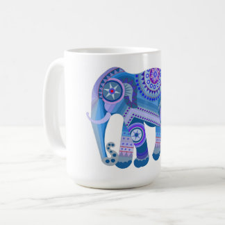 TASSE À CAFE AVEC ÉLÉPHANT BLEU FRAIS