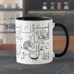 Tasse à café avec illustration vétérinaire
