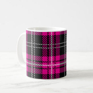 Tasse à café avec impression tartan à carreaux ros