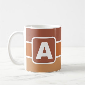 Tasse à café avec la lettre A ( Votre nom )