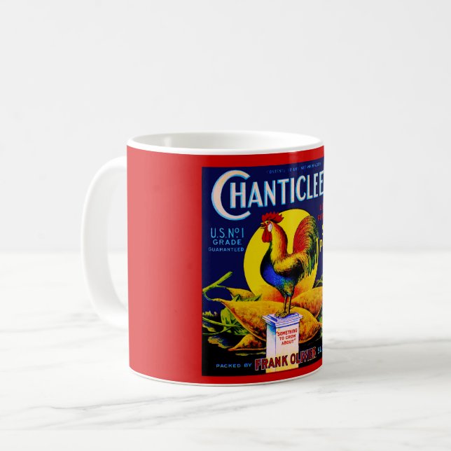 Tasse à café avec label de coq Chanticleer (Devant gauche)