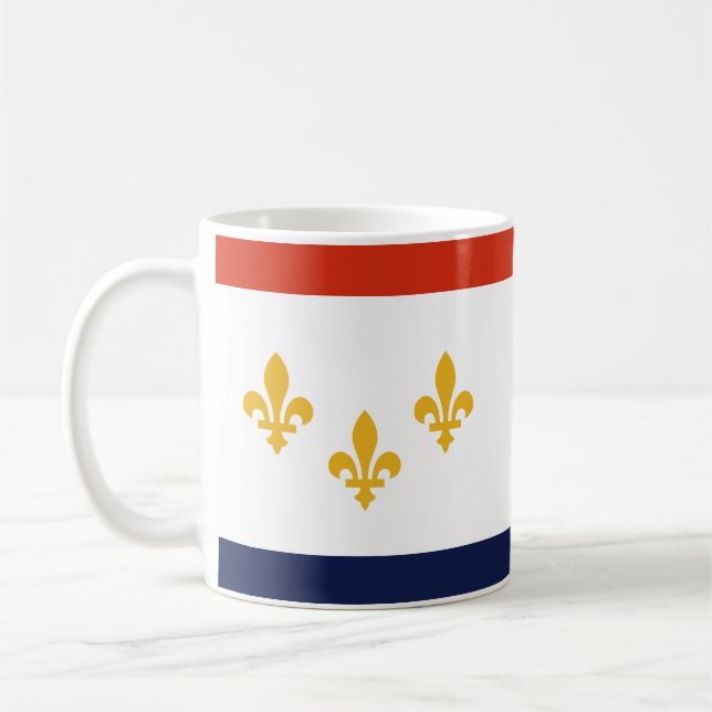 Tasse à café avec le drapeau de La Nouvelle-Orléan (Gauche)