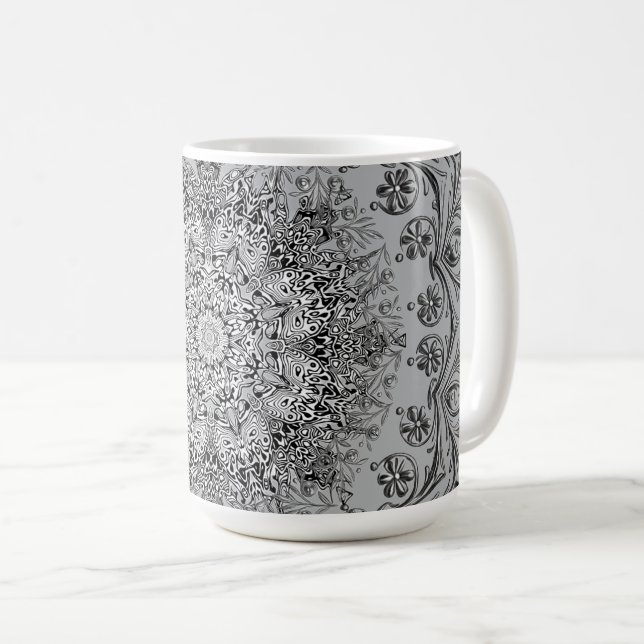 Tasse à café avec Mandala Bohème | Élégant Ch Boho (Devant droit)