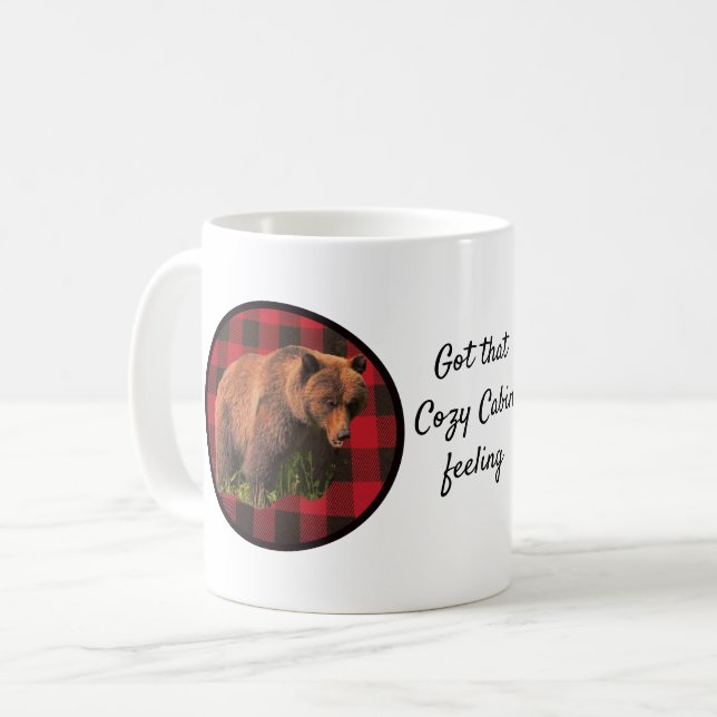 Tasse à café avec motif animalier de plaid de Buff (Devant gauche)