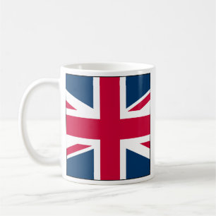 Tasse à café avec motif carré plein côté Union Jac
