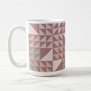 Tasse à café avec motif de courtepointe géométriqu