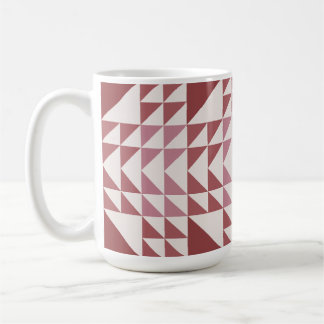 Tasse à café avec motif de courtepointe géométriqu