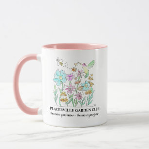Tasse à café avec motif de jardin