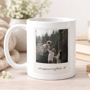 Tasse à café avec photo Polaroid   Art personnalis