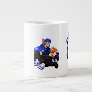 Tasse à café avec silhouette de cheval noir majest