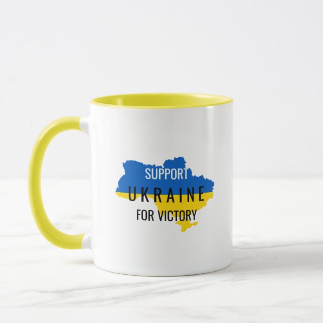 Tasse à café avec superposition de soutien à l'Ukr (Gauche)