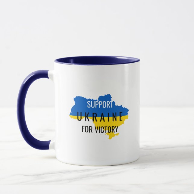 Tasse à café avec superposition de soutien à l'Ukr (Gauche)