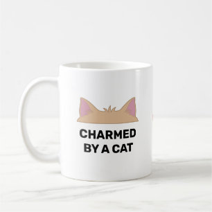 Tasse à café avec tête de chat et citation drôle p