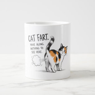 Tasse à café avec un dessin drôle de pet de chat c
