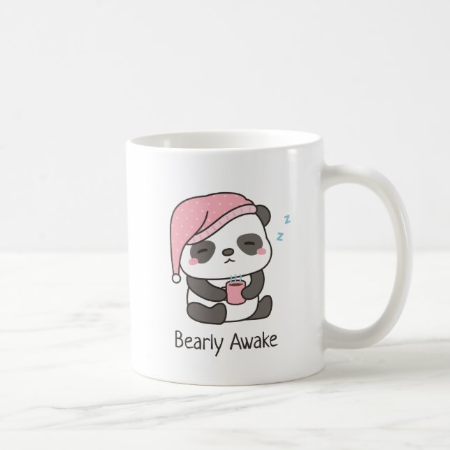 Tasse à café avec un ours panda mignon endormi et  (Droite)