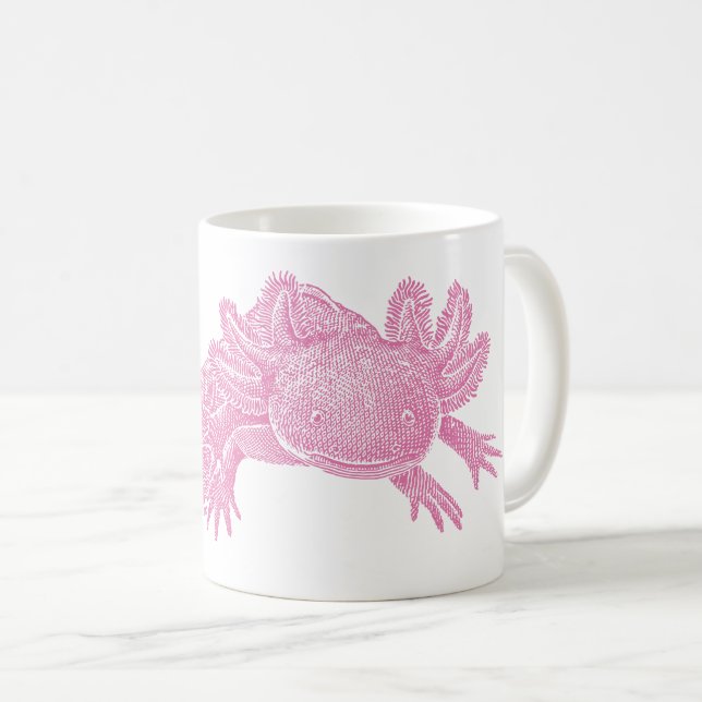 Tasse à café Axolotl - ROSE (Devant droit)