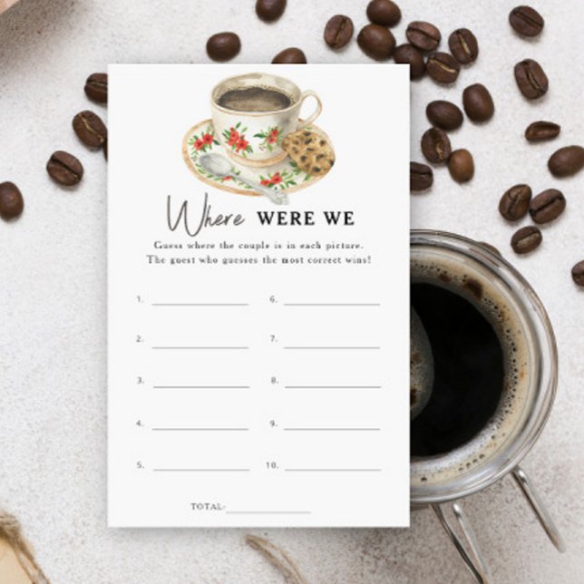 Tasse à café Baby shower Où étions-nous jeu (Créateur téléchargé)