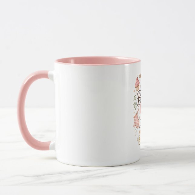 Tasse à café "Baking Mom Life" - Cuisine pastel mi (Gauche)