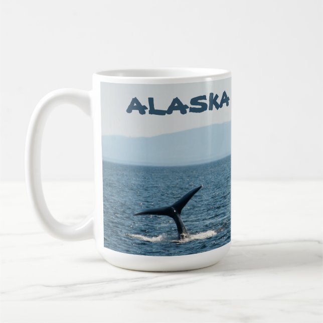 Tasse à café Baleine à bosse Queue Paysage Alaska (Gauche)