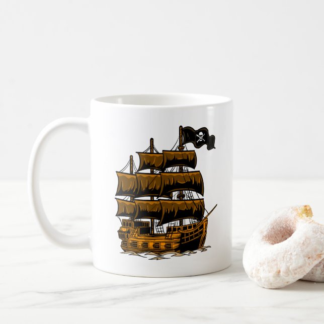 Tasse à café Bateau Pirate (Avec donut)