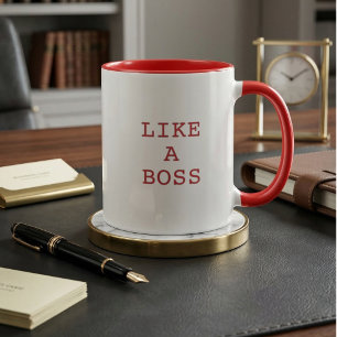 Tasse à café bicolore avec citation drôle comme un