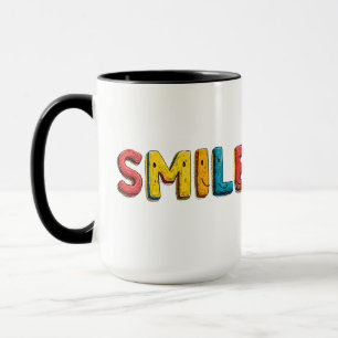 Tasse à café bicolore "SMILE" colorée