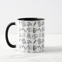 Tasse à café bicolore sur le thème de la vie d'inf
