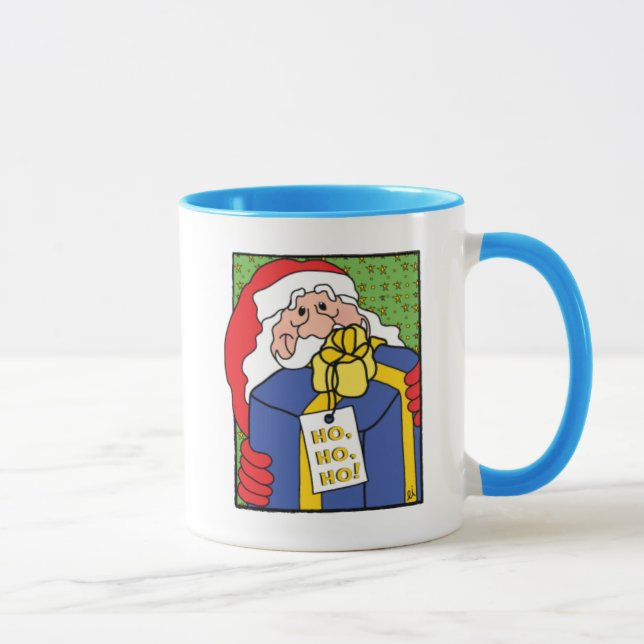 Tasse à café blanc classique Santa Claus "Ho, Ho,  (Droite)