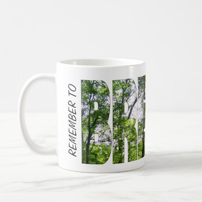 Tasse à café blanche classique "N'oubliez pas de R (Gauche)