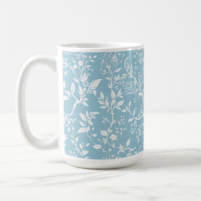Tasse à café Bleu Botanique (Gauche)